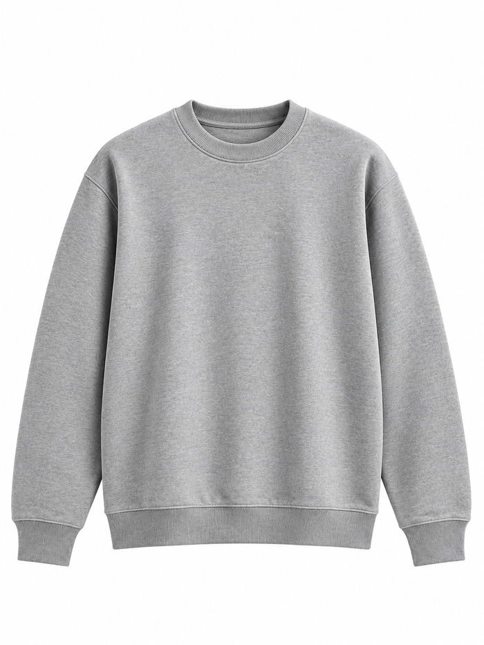 POLERÓN CUELLO REDONDO GRIS
