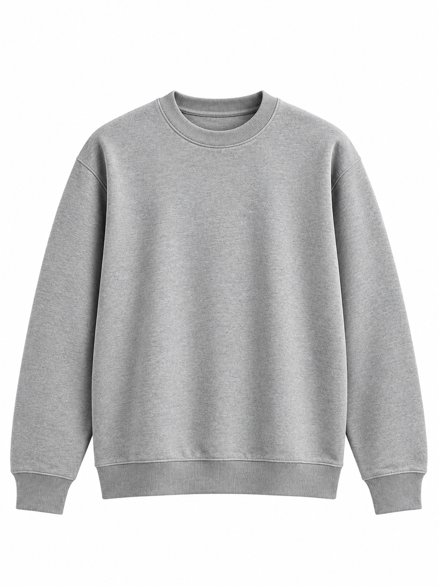 POLERÓN CUELLO REDONDO GRIS